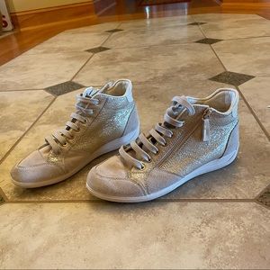 GEOX gold high top sneakers